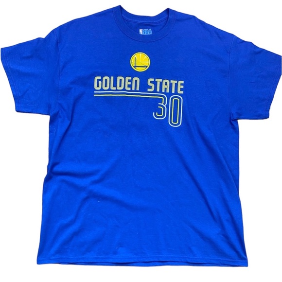 NBA Other - NBA Men’s Steph Curry Golden State 30 T Shirt Blue and Gold Practice Tee XL